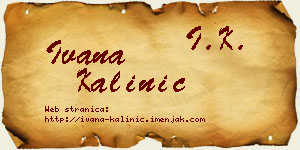 Ivana Kalinić vizit kartica